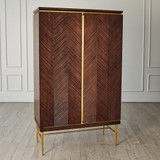 Global Views Latilla Tall Bar Cabinet 