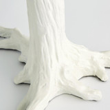 Global Views White Faux Bois Side Table 