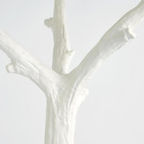 Global Views White Faux Bois Side Table 