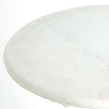 Global Views White Faux Bois Side Table 