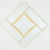 Global Views Diamond Shape Gold Leaf Mirror 