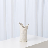 Global Views Crocodile Small Matte White Vase 