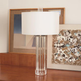 Global Views Fluted Crystal Column Table Lamp 