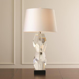 Global Views Facet Block Table Lamp Double 
