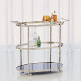 Global Views Arbor Nickel Bar Cart 