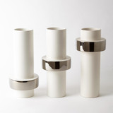 Global Views Silver Ring Low Vase 