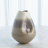 Global Views Cream Rises Dented Small Vase 