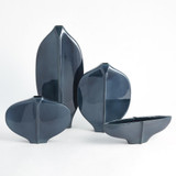 Global Views Center Ridge Large Blue Vase 