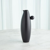 Global Views Ball Handled Large Black Pitcher 