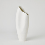 Global Views Horn Large Matte White Vase 