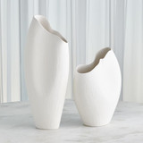 Global Views Horn Large Matte White Vase 