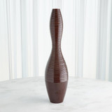 Global Views Ribbed Large Garnet Vase 