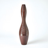 Global Views Ribbed Large Garnet Vase 