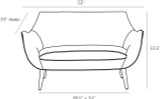 Arteriors Home Leandro Settee 