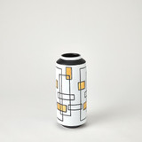 Global Views Sgraffito Small Ceramic Vase 