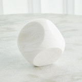 Global Views Square Alabaster White Object 