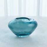Global Views Undulating Small Azure Vase 
