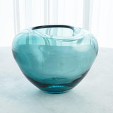 Global Views Undulating Large Azure Vase 