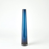 Global Views Glass Tower Small Blue Vase 