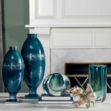 Global Views Micro Bubble Large Azure Vase 