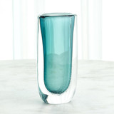 Global Views Micro Bubble Large Azure Vase 
