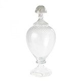 Global Views Spiraled Glass Lidded Jar 