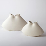 Global Views Under the Sea Small Rustic White Vessel 