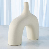 Global Views Stretch Large Cream Stone Vase 