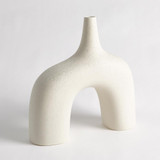 Global Views Stretch Large Cream Stone Vase 
