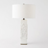 Global Views Totem Matte White Table Lamp 
