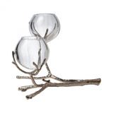 Global Views Twig 2 Nickel Vase Holder 