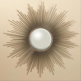 Global Views Sunburst Nickel Mirror 