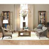 Global Views Set of 3 Marble Top Brass Nesting Tables 