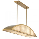 Savoy House Legacy 4-Light Linear Chandelier in Warm Brass by Breegan Jane, Savoy House 1-6219-4-322 ALWMX 