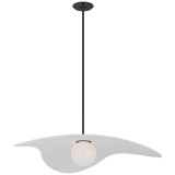 Visual Comfort & Co. Signature Collection Mahalo 35" Tri Pendant, Visual Comfort & Co. Signature Collection WS 5048BZ-WHT D99R0 