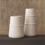 Global Views Linen Medium Soft White Vase 
