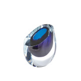 Global Views Slant Small Blue Vase 