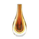 Global Views Gradient Large Amber Vase 