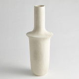 Global Views Fladis Tall Matte Cream Marble Vase 