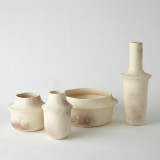 Global Views Fladis Tall Matte Cream Marble Vase 