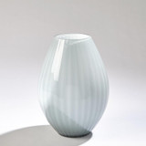 Global Views Cased Glass Stripe Small Blue Vase 