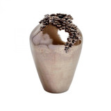 Global Views Cascading Reef Tall Reactive Bronze Vase 