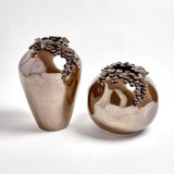 Global Views Cascading Reef Tall Reactive Bronze Vase 