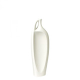 Global Views Indentation Medium Matte White Vase 