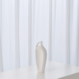 Global Views Indentation Medium Matte White Vase 