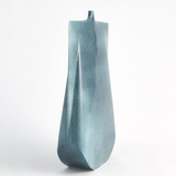 Global Views Kimono Tall Teal Vase 