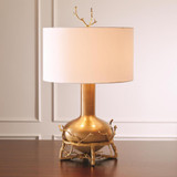 Global Views Fat Brass Twig Table Lamp 