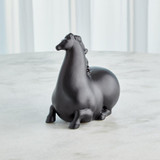 Global Views Libertino Horse Matte Black Sculpture 