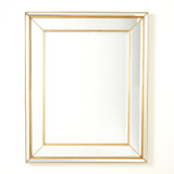 Global Views Bevel on Bevel Gold Leaf Mirror 