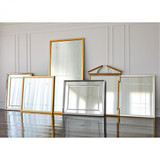 Global Views Broken Pediment Gold Leaf Mirror 